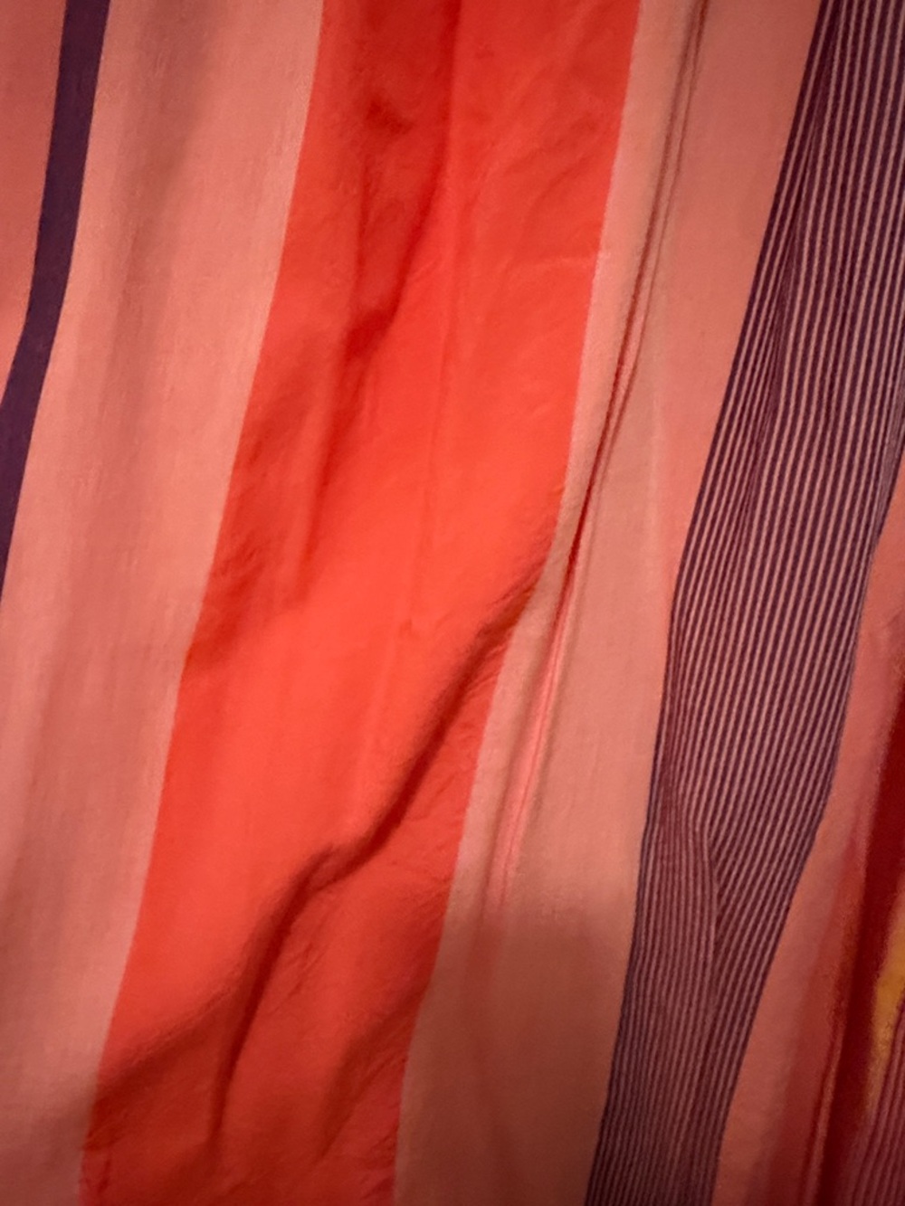 LOFT Coral, Pink & Yellow Striped Sleeveless Maxi Dress - Picture 2 of 2